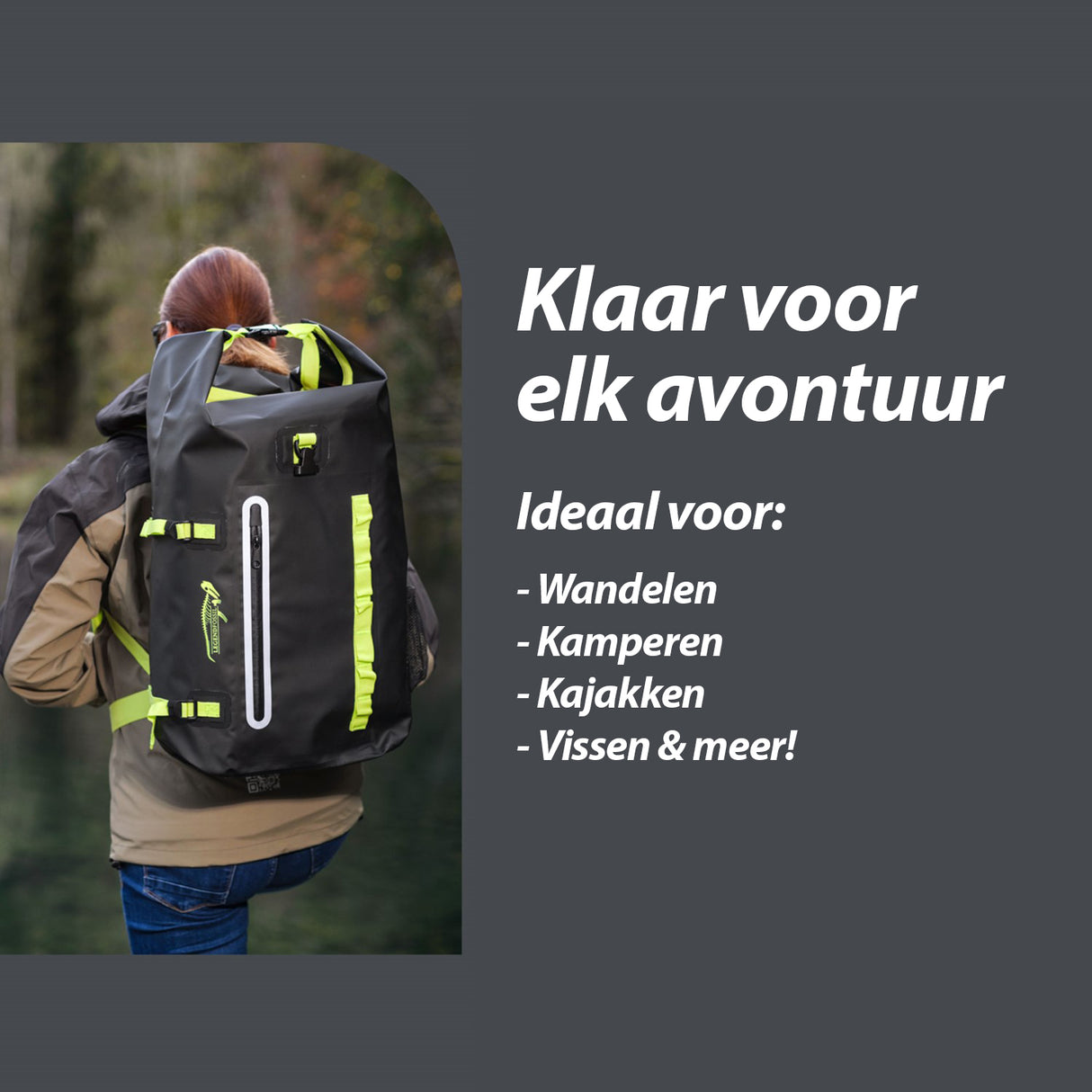 Legendfossil Waterproof Rucksack Fjord 30L Black Wanderrucksack