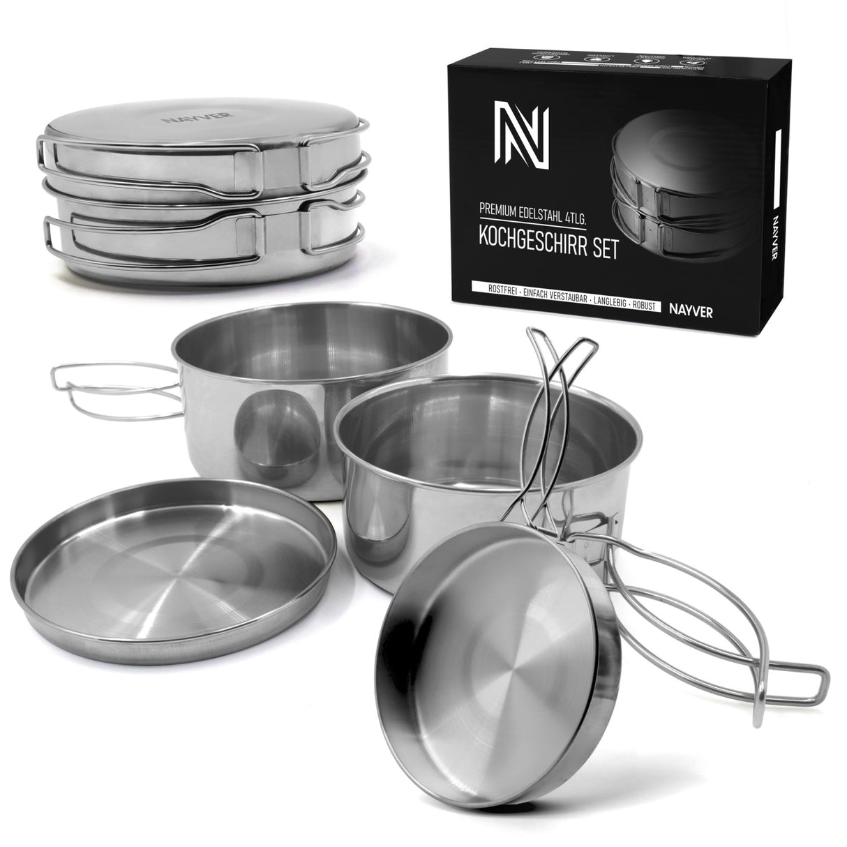 NAYVER Kochgeschirr-Set - Outdoor Töpfe & Pfannen