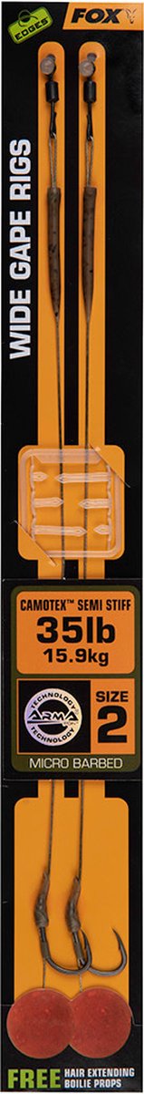 Fox Edges Wide Gape 8 – 9kg Camotex Semi Stiff Ready Rig