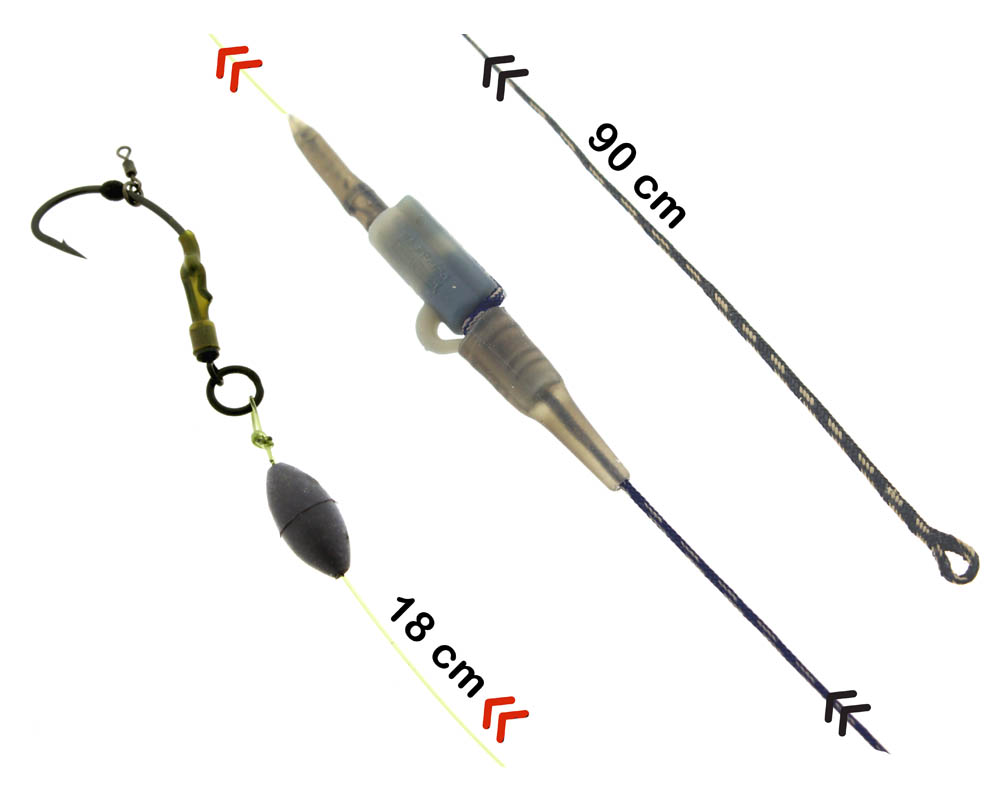 PB Products Ronnie Hinged Stiff Rig (2 St.) - Weed