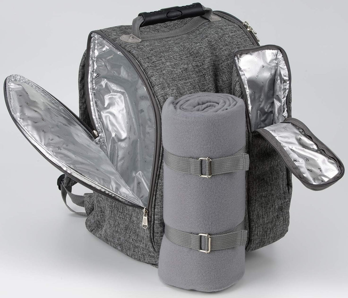 BRUBAKER Picknickrucksack 2 Personen Schwarz