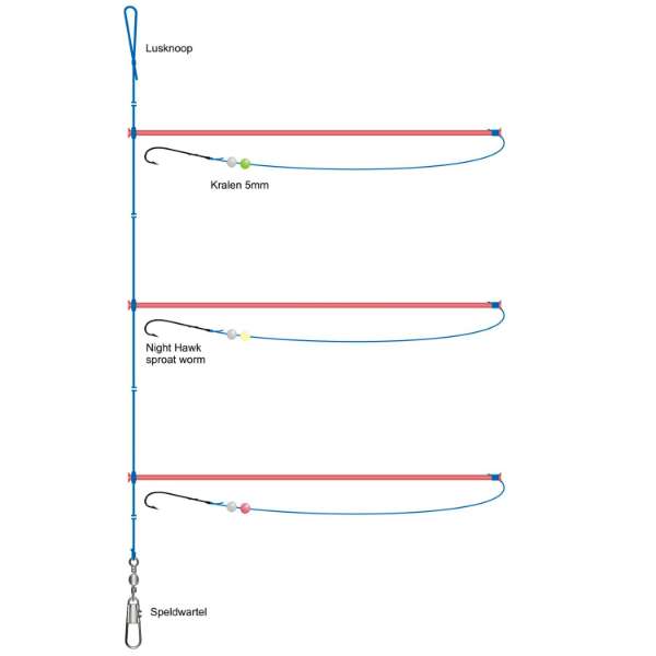 Midnight Moon Plattfisch-Vorfach 3x25cm