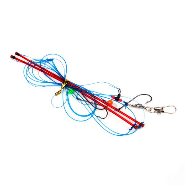 Midnight Moon Plattfisch-Vorfach Swiveltee mit Wirbel & Abstandshalter 6