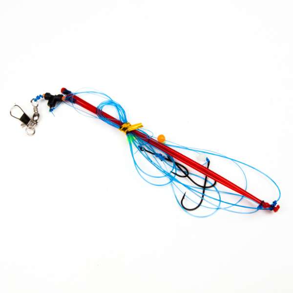 Midnight Moon Plattfisch-Vorfach Swivelbead mit Wirbel & Abstandshalter 6