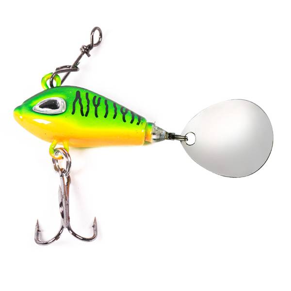 DLT Spinfish Spinner 14g Grün Gelb Orange