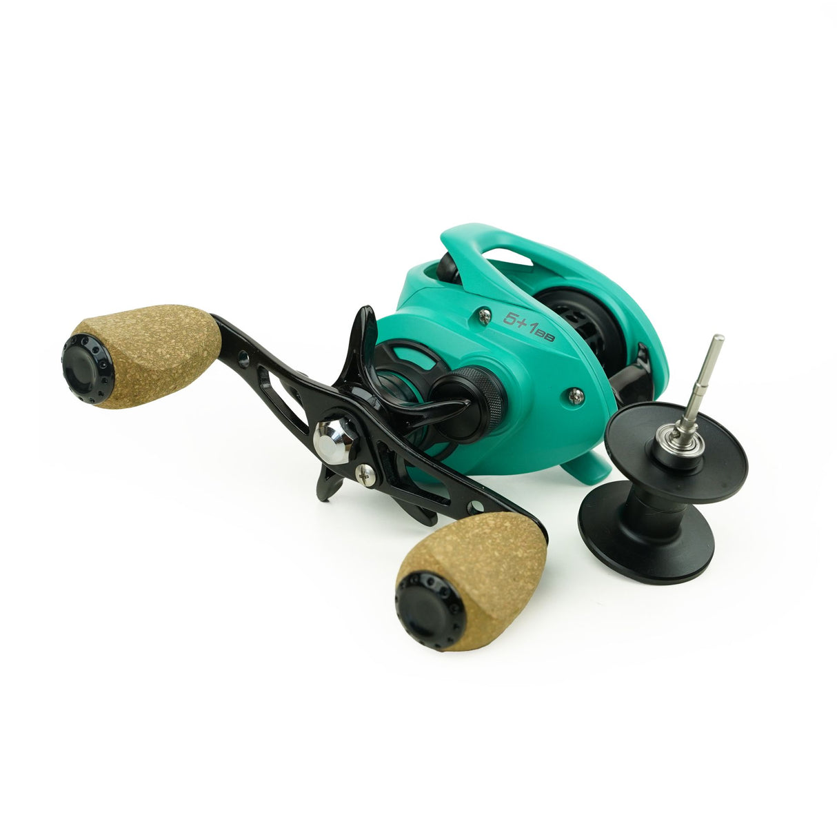 DLT | Vivid Baitcaster Ruten-Set | Rute – Rolle – Geflochtene Schnur – Fluorocarbon – Transporttasche | Komplettset