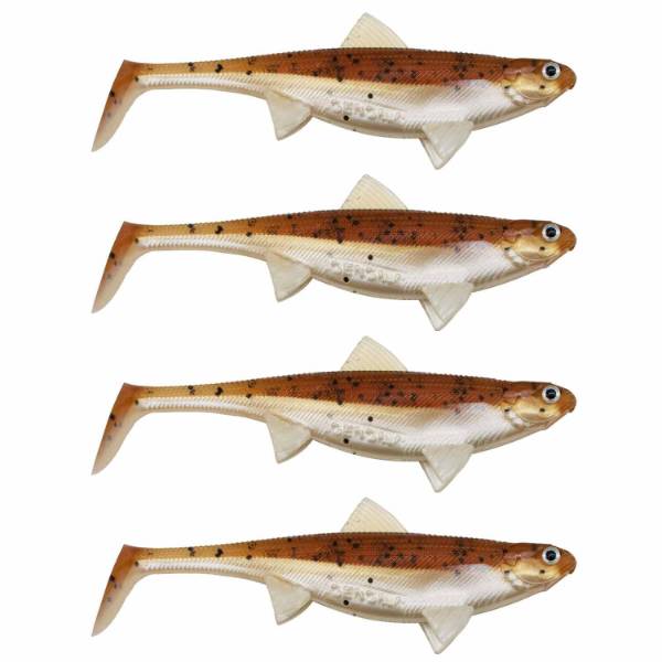 Senshu Real Fin Shad 8cm 4g 4er Set Magic Motoroil