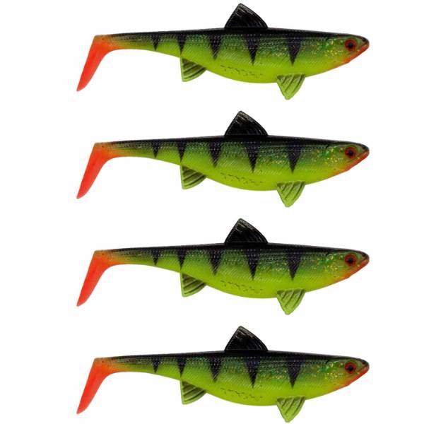 Senshu Real Fin Shad 8cm 4g 4er Set Orange Bellys