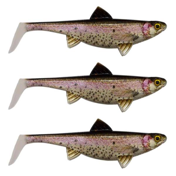 Senshu Real Fin Shad 12cm 13g 3er Set Rainbow Trout