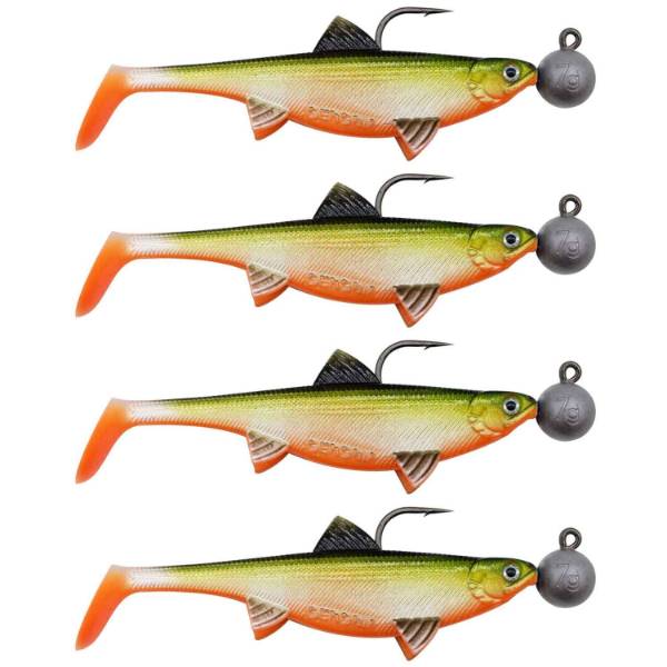 Senshu Real Fin Shad 8 Ready2Catch 8cm 11g 4er Orange Belly