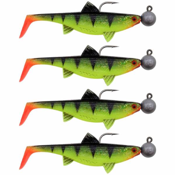 Senshu Real Fin Shad 8 Ready2Catch 8cm 11g 4er Shiny Tiger