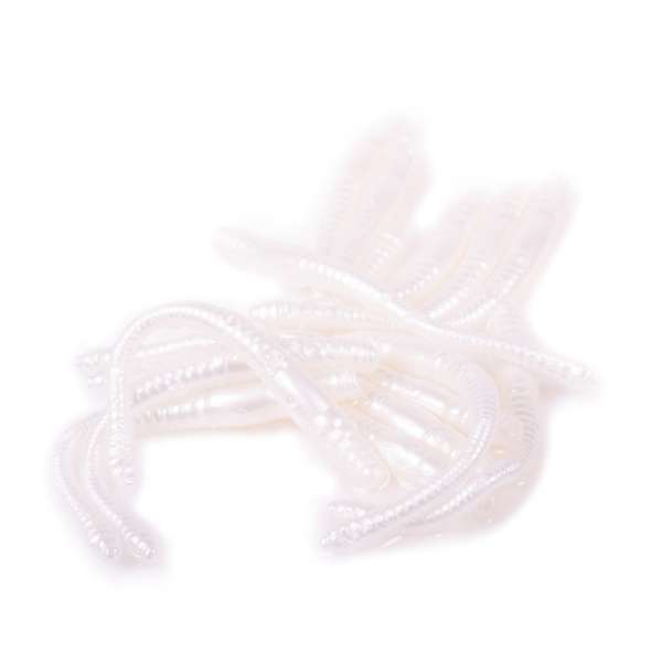 Libra Lures Dying Worm 7 cm | 15 Stk Silver Pearl