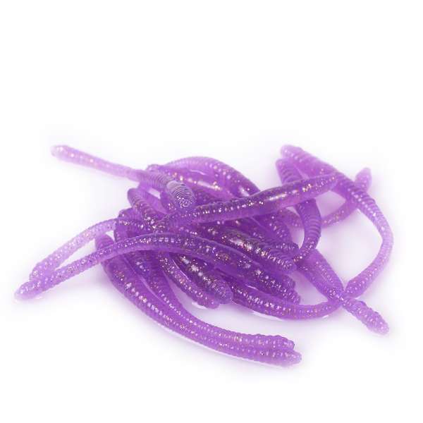 Libra Lures Dying Worm 7 cm | 15 Stk Purple Glitter