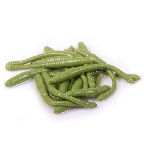 Libra Lures Dying Worm 7 cm | 15 Stk Olive