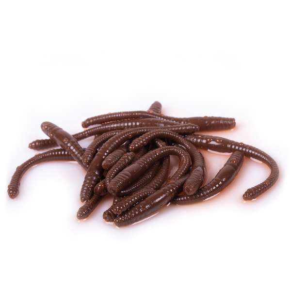 Libra Lures Dying Worm 7 cm | 15 Stk Brown
