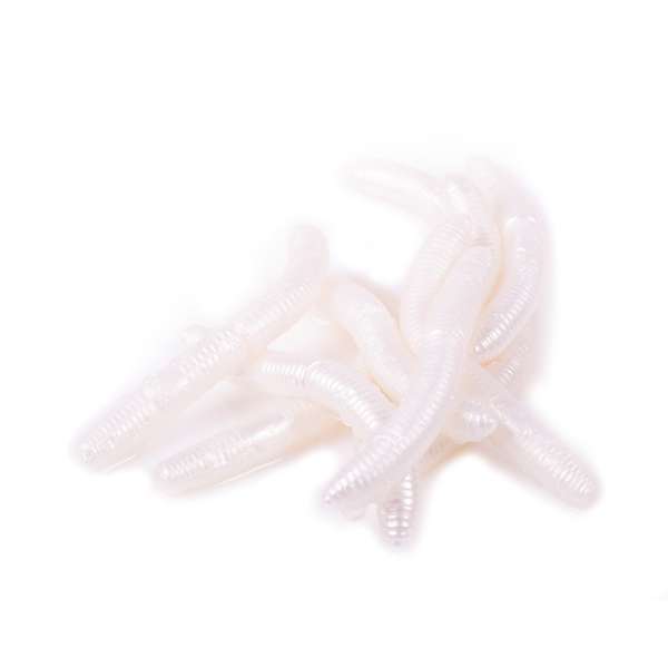 Libra Lures Fatty D'Worm 6,5 cm | 10 Stück Silver Pearl