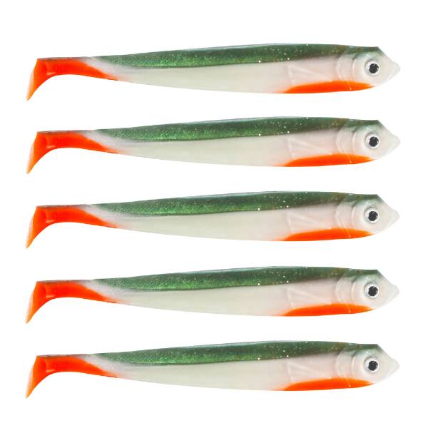 Eurocatch Fishing Zander Gummifisch Shad 12cm, 5 Stk UV Hot Naturel - 12cm