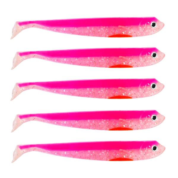 Eurocatch Fishing Zander Gummifisch Shad 12cm, 5 Stk UV Pink - 12cm