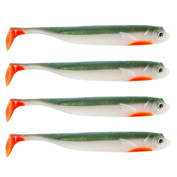 Eurocatch Fishing Zander Gummifisch Shad 12cm, 5 Stk UV Hot Naturel - 15cm