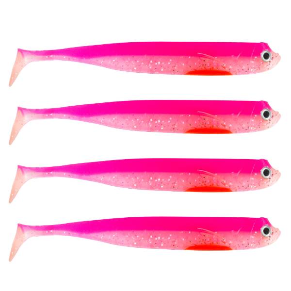 Eurocatch Fishing Zander Gummifisch Shad 12cm, 5 Stk UV Pink - 15cm