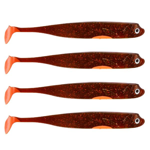 Eurocatch Fishing Zander Gummifisch Shad 12cm, 5 Stk UV Moteroil- 15cm