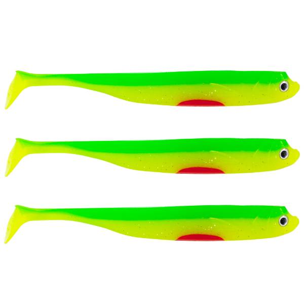 Eurocatch Fishing Zander Gummifisch Shad 12cm, 5 Stk UV Firetiger - 20cm