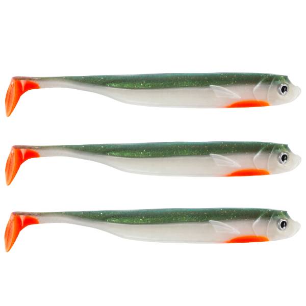 Eurocatch Fishing Zander Gummifisch Shad 12cm, 5 Stk UV Hot Naturel - 20cm