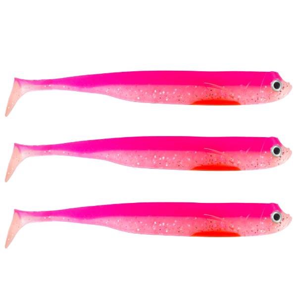 Eurocatch Fishing Zander Gummifisch Shad 12cm, 5 Stk UV Pink - 20cm