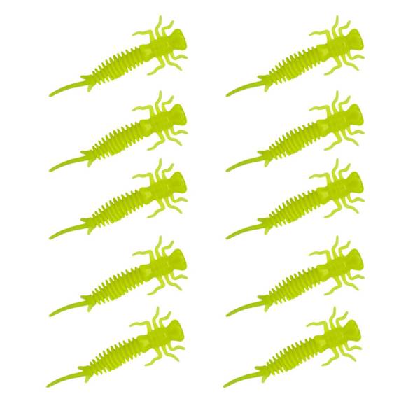 Senshu Nymph Crawler 4cm, 10 Stk Yellow Fluo