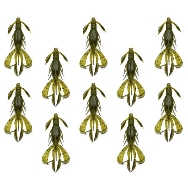 Tackle Porn Doggy Deez 7cm, 3.5g, 10 Stk Green Pumpkin