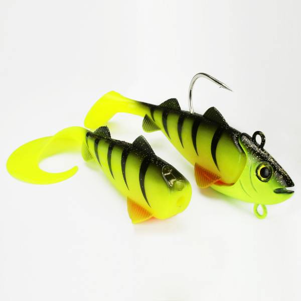 Team Deep Sea Gummifisch Hightide Sea Shad UV Chartreuse Ghost 300g