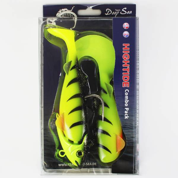Team Deep Sea Gummifisch Hightide Sea Shad UV Chartreuse Ghost 300g
