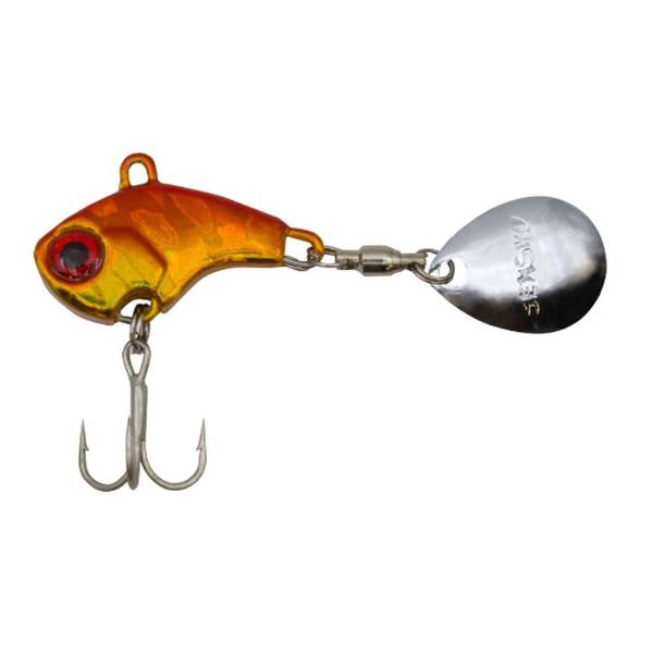 Senshu Tetracup Jig Spinner 65mm 10g Grün Gelb Orange Gold
