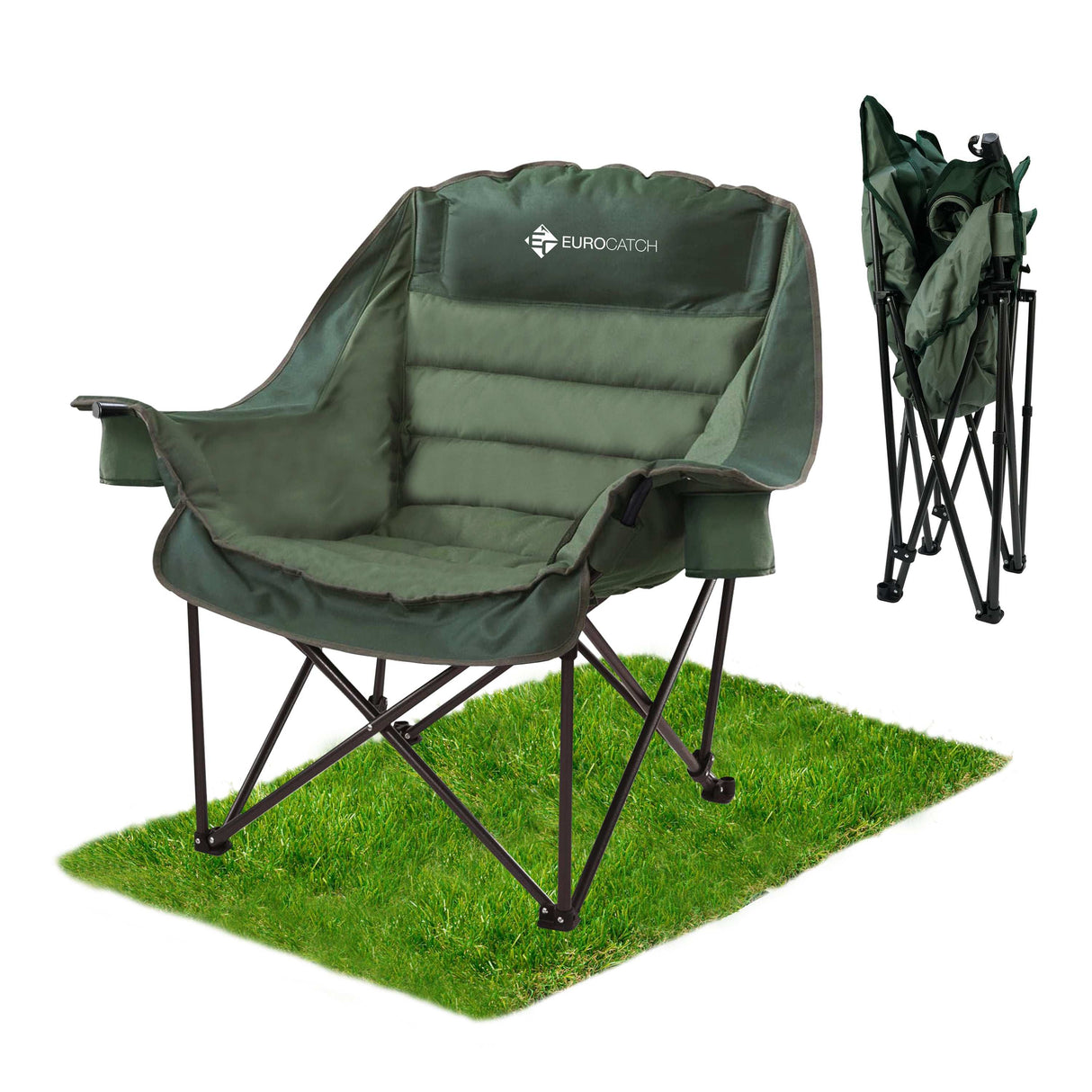 Eurocatch Comfy Club Chair XXL - Klappbar mit 2 Getränkehaltern