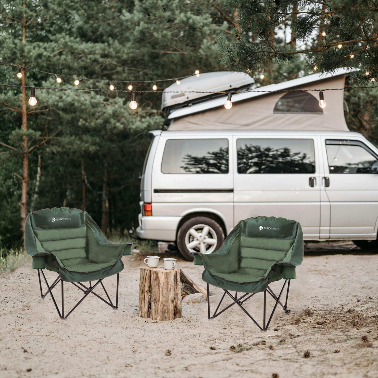 Eurocatch Comfy Club Chair XXL - Klappbar mit 2 Getränkehaltern