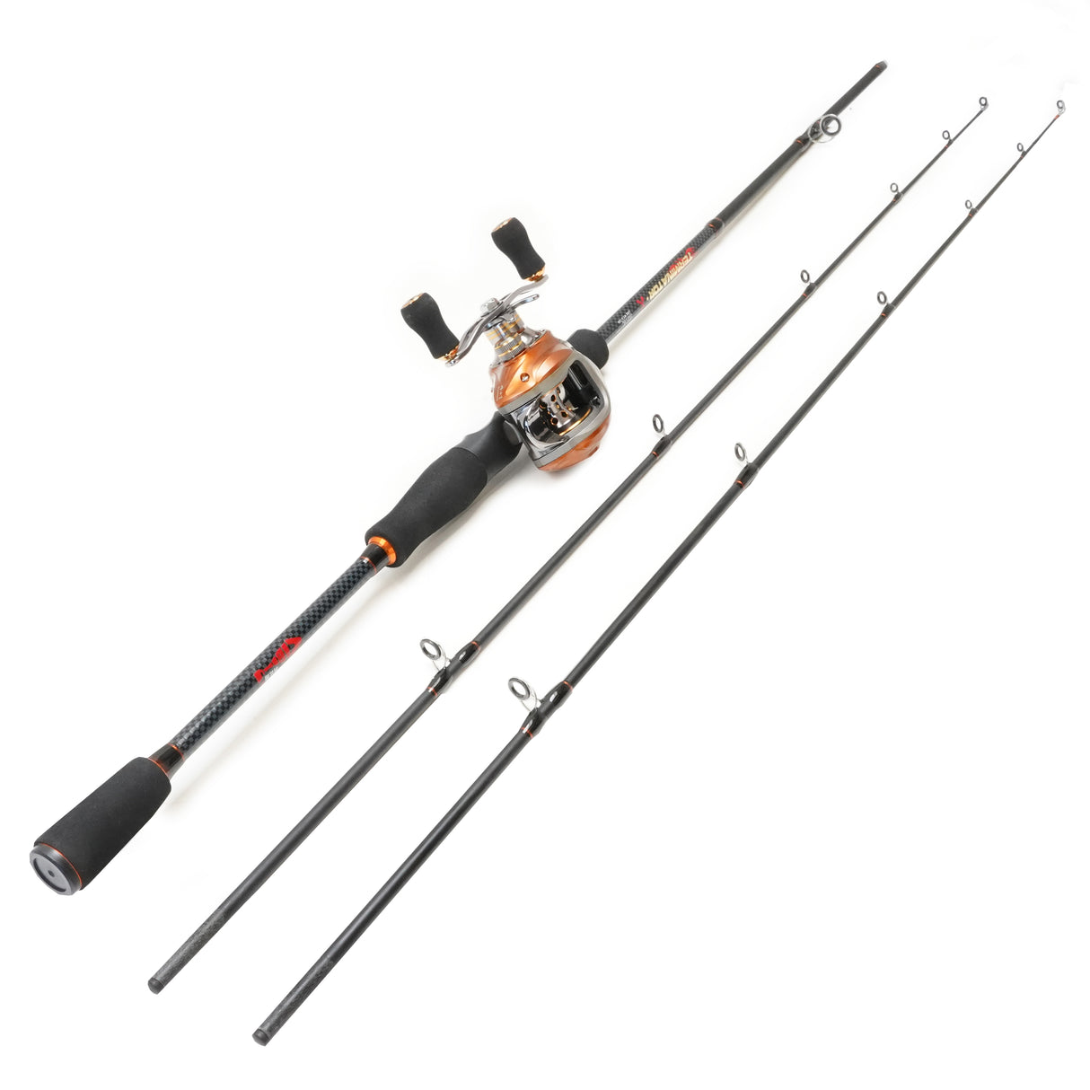 Eurocatch Baitcaster-Set 1,80 m – inkl. 200 m geflochtener Schnur