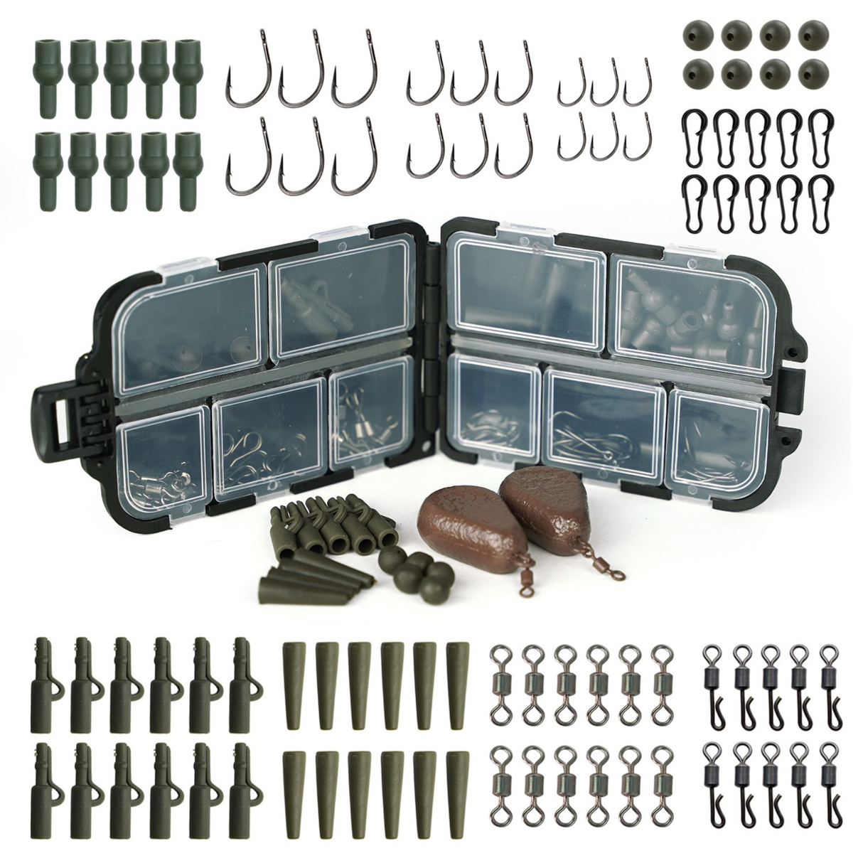 FISH-XPRO Karpfen Starter Rig Set 74-teilig