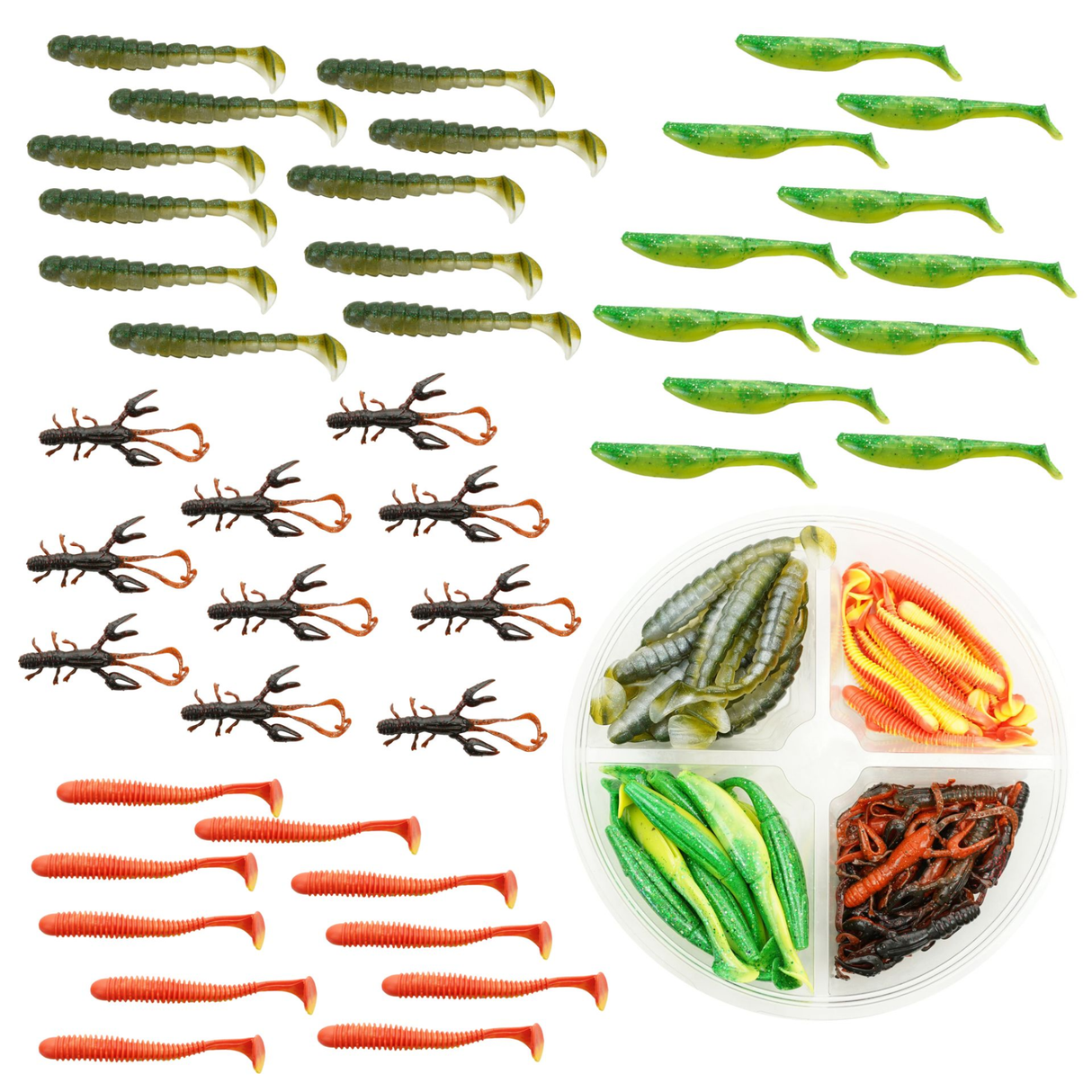 FISH-XPRO Softbait Set Zander & Barsch (5-10cm)