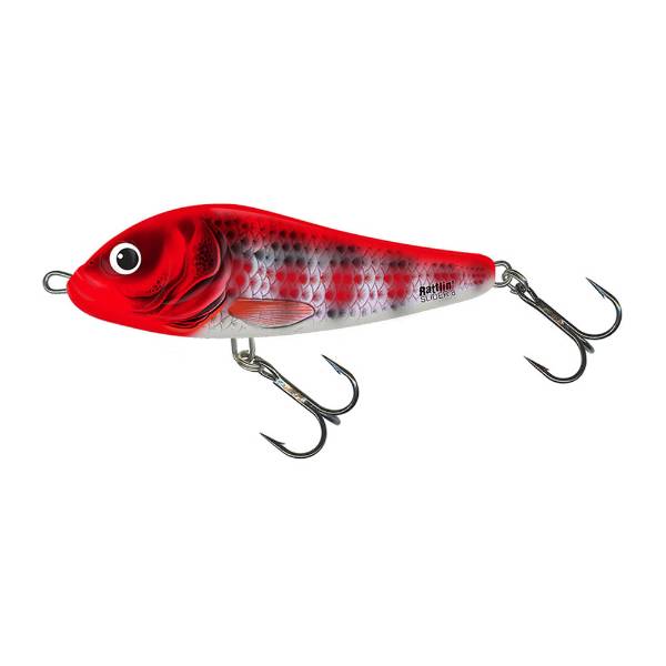 Salmo Rattlin Slider Jerkbait 8cm Hollow Red Head Striper