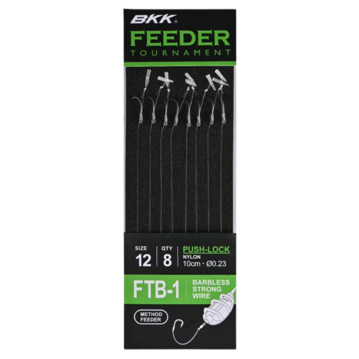 BKK Feeder Tournament FTB-1 Push-Lock Rigs (Hakenlos)