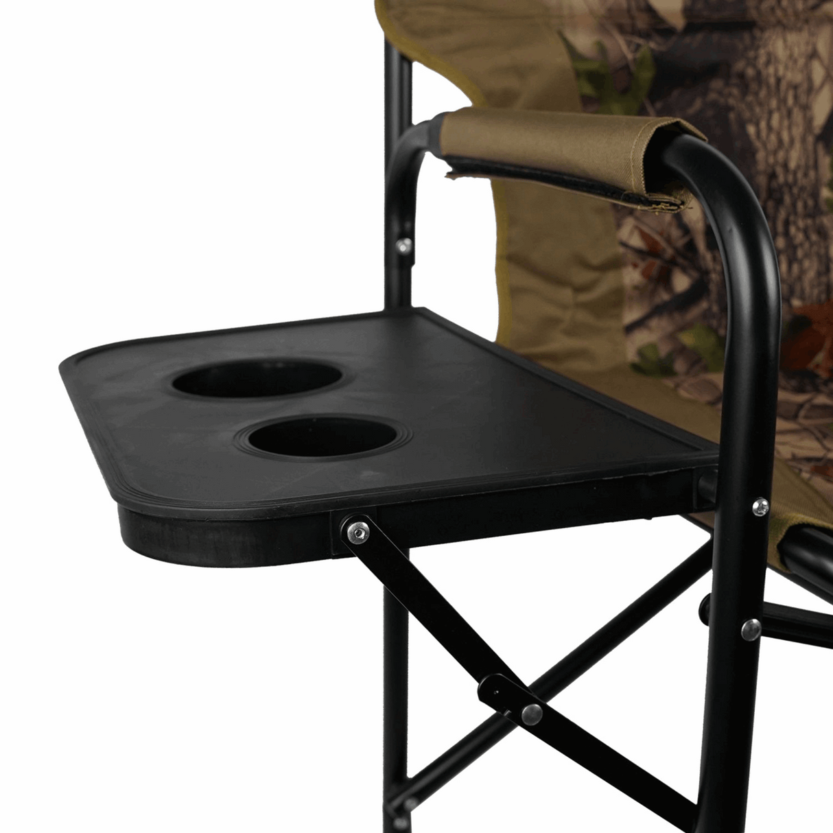 Eurocatch | 2X Klappstuhl Camping | Mit Seitentisch – Camouflage – Directors Chair