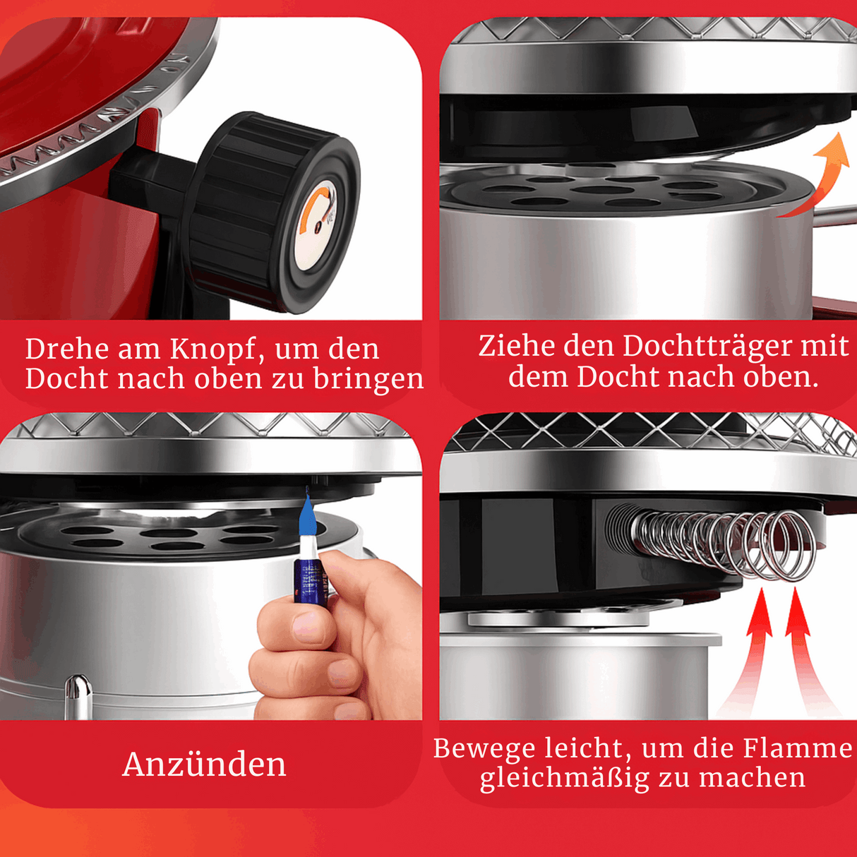 Homelux | Petroleumkachel mit Tragetasche – Kompakte Notheizung für Innen & Außen – 2600W – Mit Kraftstoffanzeige