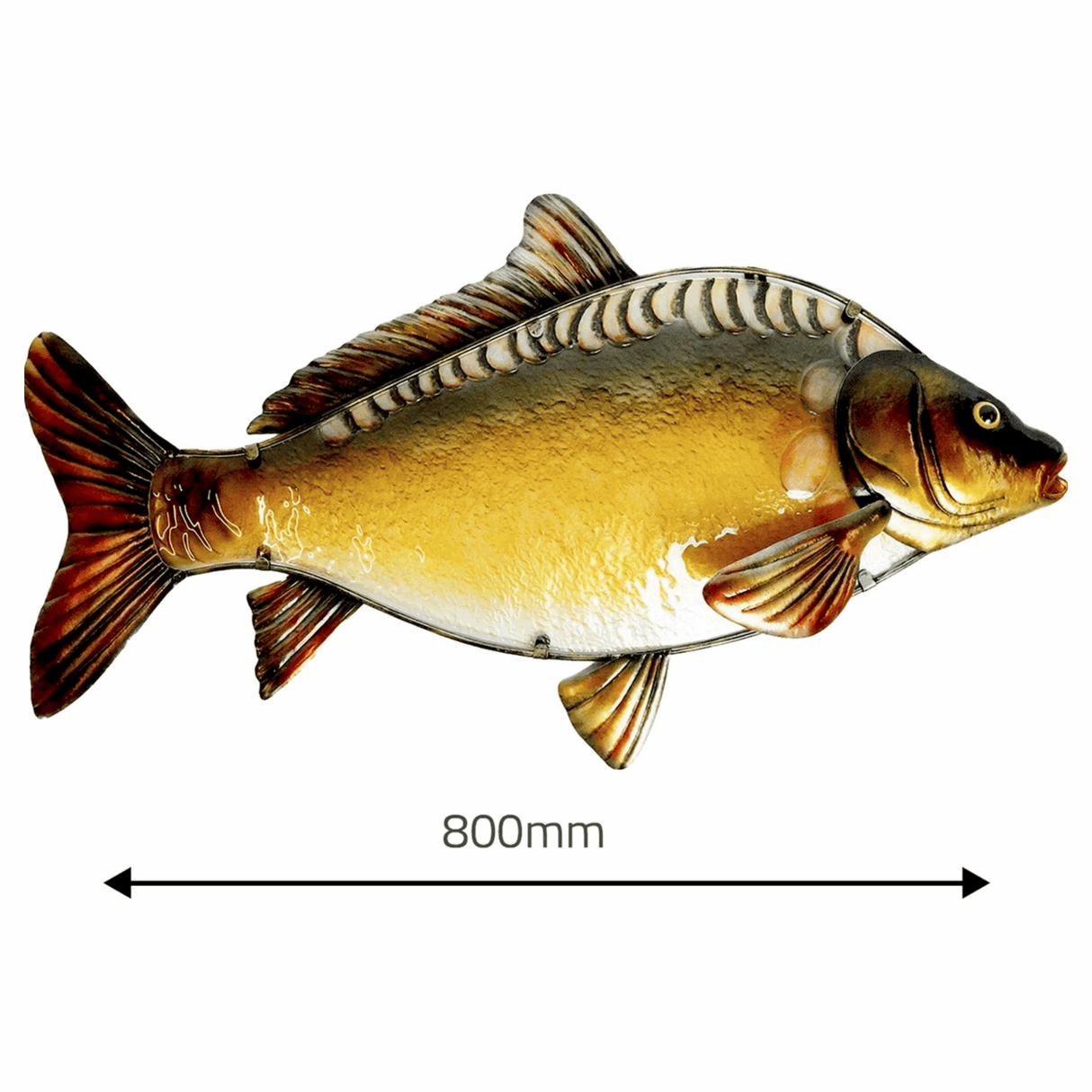 Eurocatch Spiegelkarpfen 80cm 3D Metall & Glas Kunst