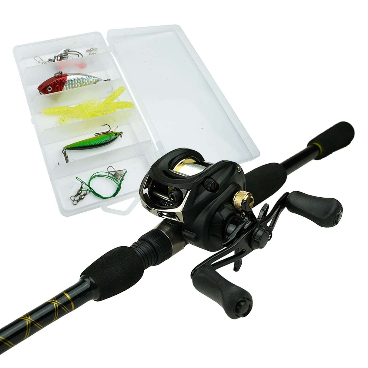 FISH-XPRO Baitcasting Combo Raubfisch-Set 1,95m