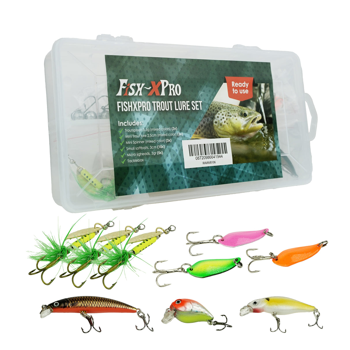 FishXpro Forellenköder Set – Spoon, Spinner & Softbaits