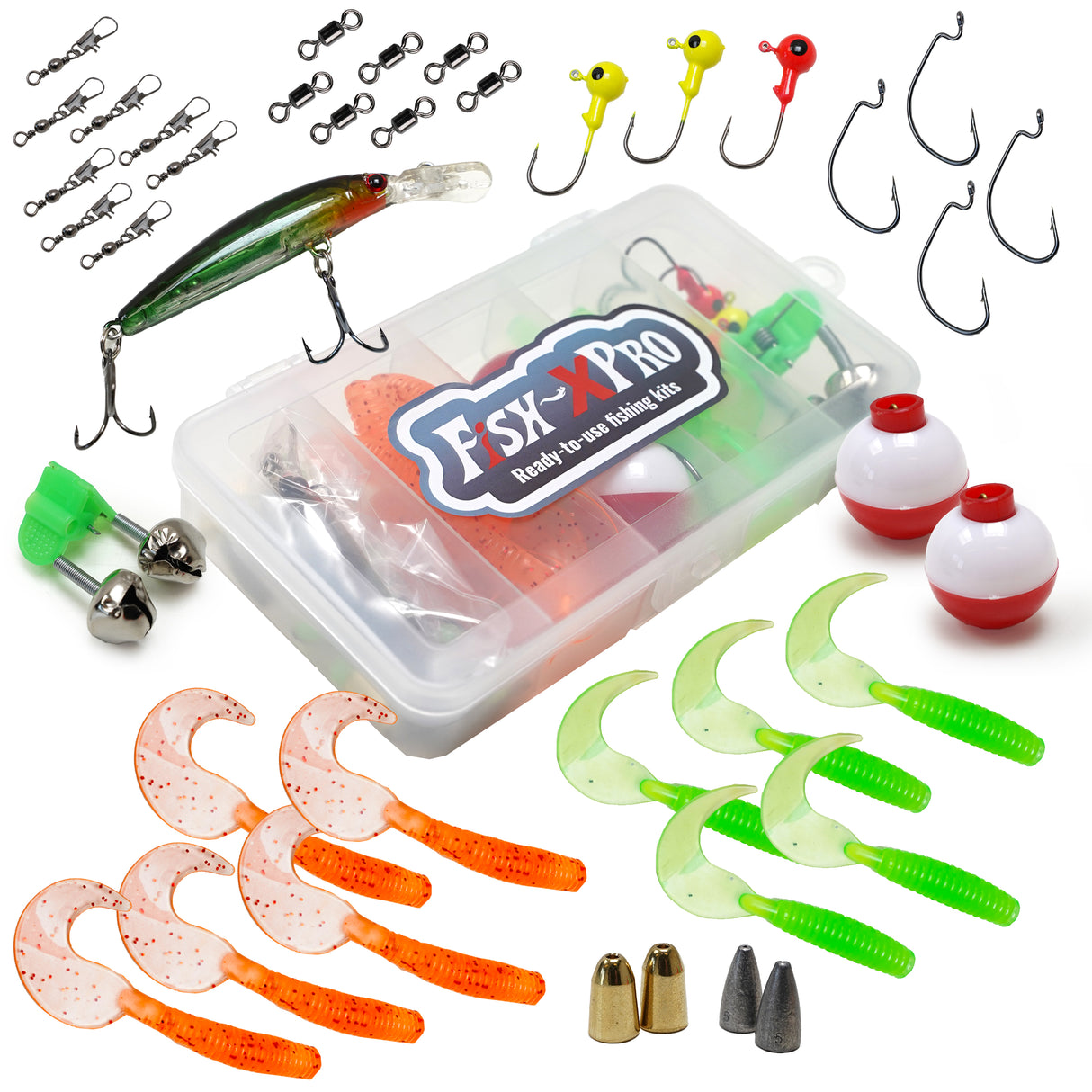 FishXpro Raubfisch-Zubehör-Set 47-Teile inkl. Box