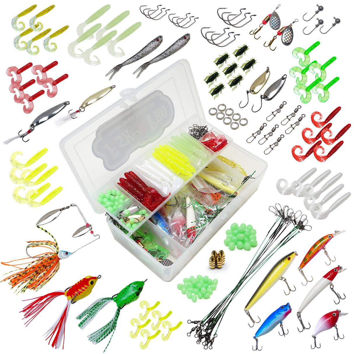 FishXpro Raubfisch-Angelset 215-teilig inkl. Tacklebox