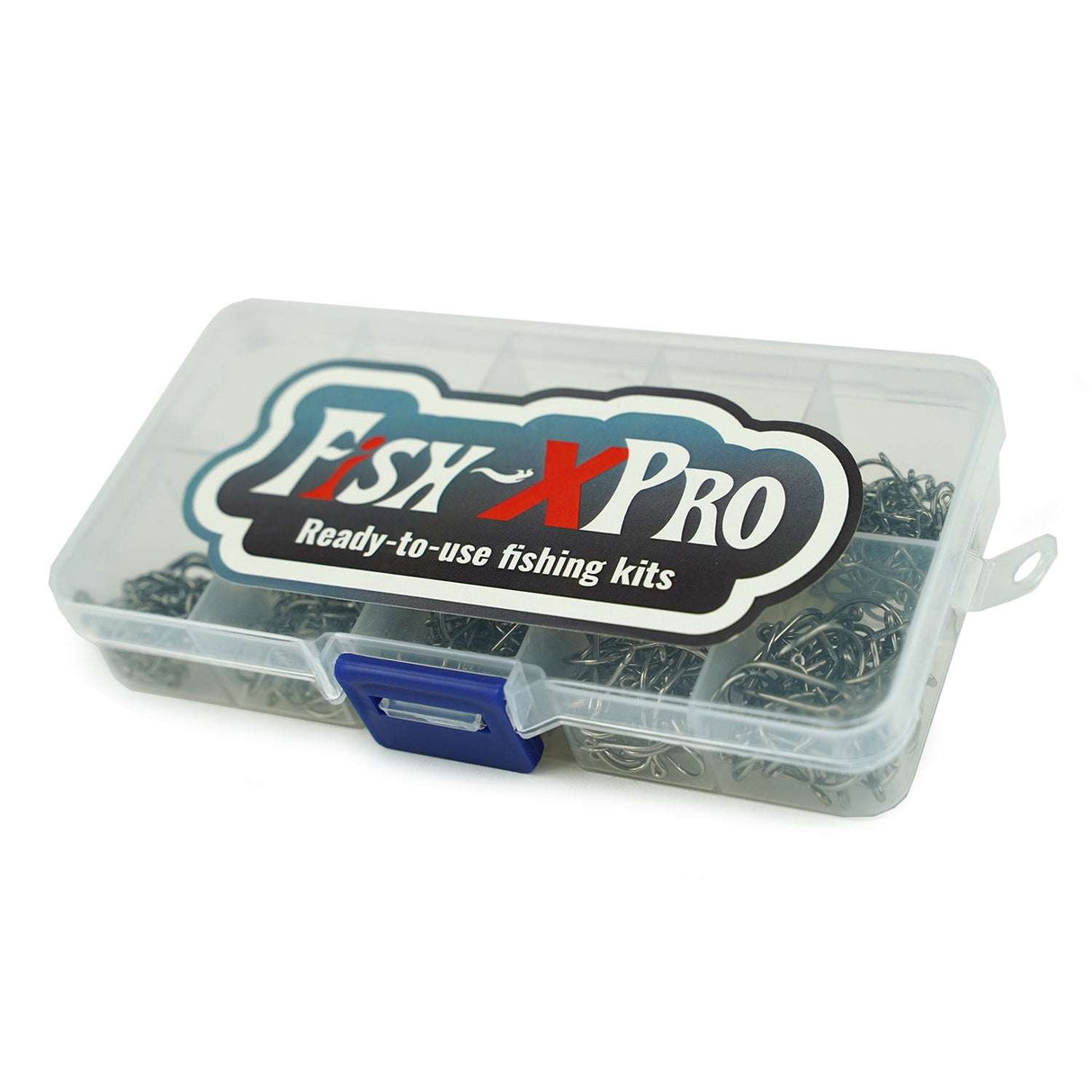 Fish-Xpro 500-tlg. Hakenset mit Öse, Gr. 3-12 inkl. Box