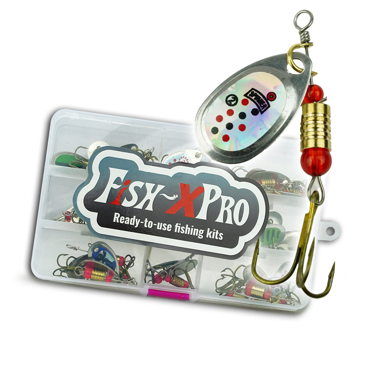 FISH-XPRO Spinner Set – 31-teilige Spinner mit praktischer Tacklebox