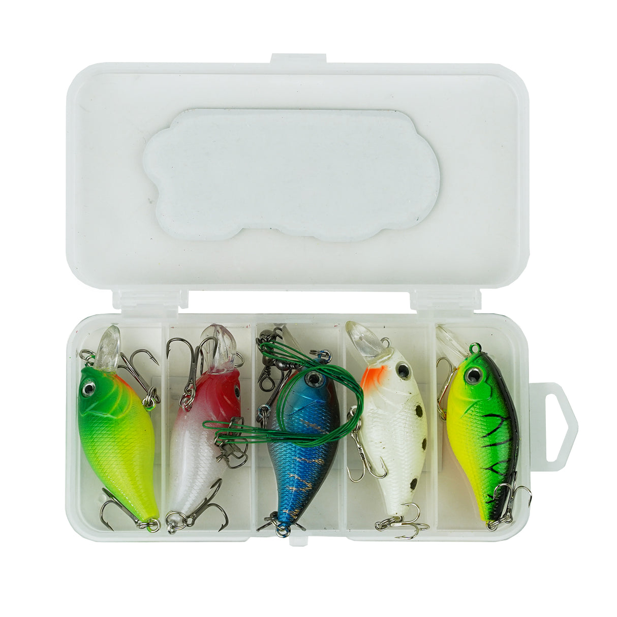 FISH-XPRO Angelköder-Set 5-teilig – Wobbler, Drillinge & Stahlvorfächer